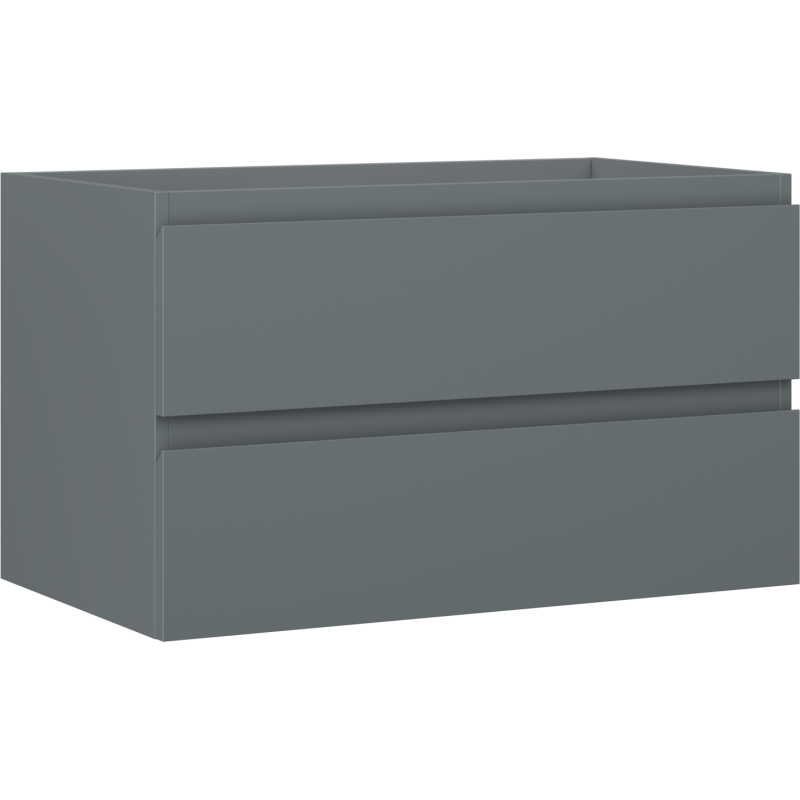 Mexen Orio vonios kambario spintelė po kriaukle 80 cm, 2 stalčiai, matinės grafito spalvos - 91A10-08047-2-BFF66