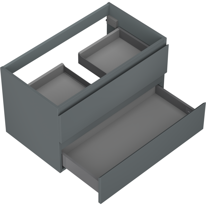 Mexen Orio vonios kambario spintelė po kriaukle 80 cm, 2 stalčiai, matinės grafito spalvos - 91A10-08047-2-BFF66