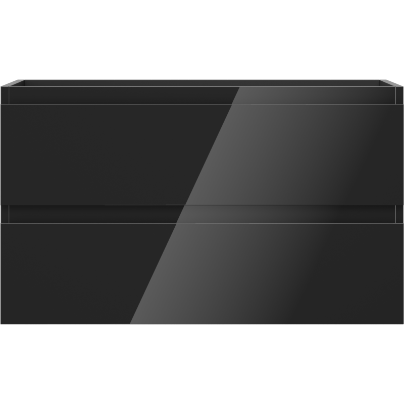 Mexen Orio vonios spintelė po praustuvu 80 cm, 2 stalčiai, juodas blizgesys - 91A10-08047-2-BFF70