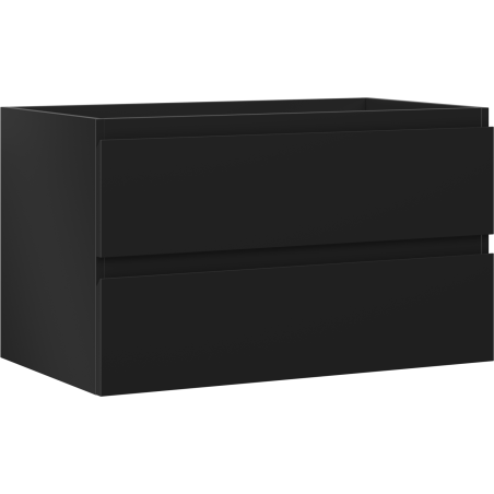 Mexen Orio vonios kambario spintelė po praustuvu 80 cm, 2 stalčiai, juoda matinė - 91A10-08047-2-BFF71