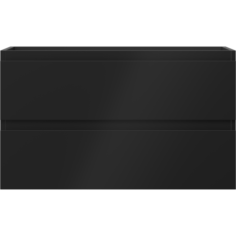 Mexen Orio vonios kambario spintelė po praustuvu 80 cm, 2 stalčiai, juoda matinė - 91A10-08047-2-BFF71