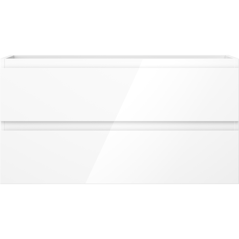 Mexen Orio vonios spintelė su praustuvo baze 90 cm, 2 stalčiai, blizganti balta - 91A10-09047-2-BFF00