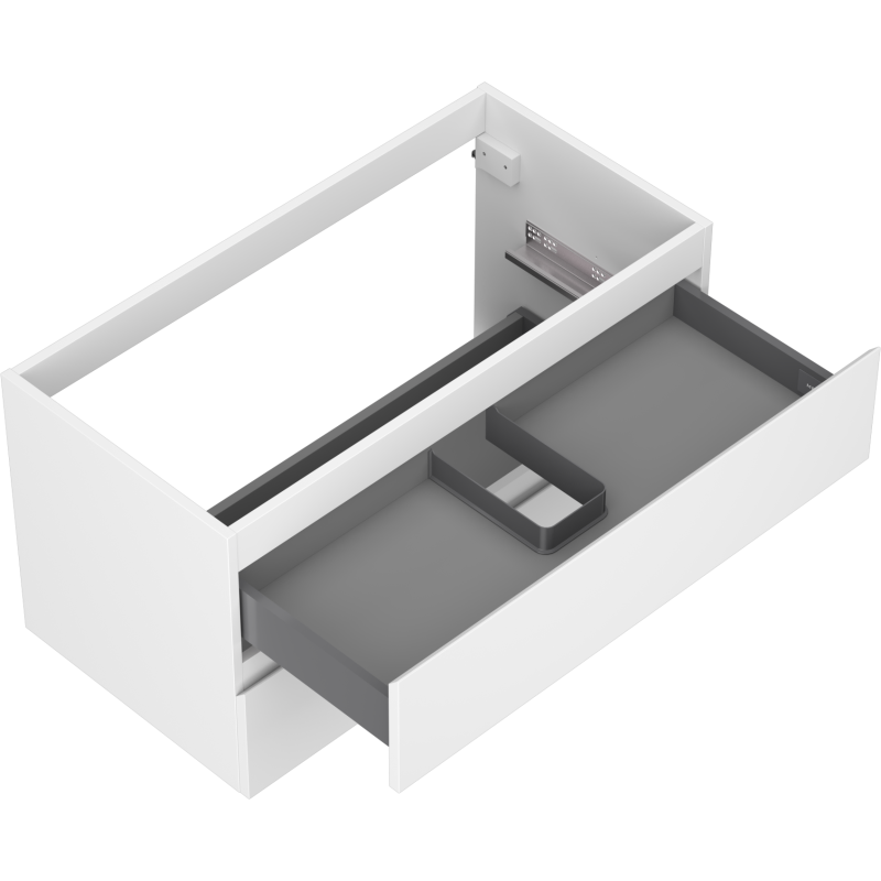 Mexen Orio vonios spintelė po praustuvu 90 cm, 2 stalčiai, balti matiniai - 91A10-09047-2-BFF01