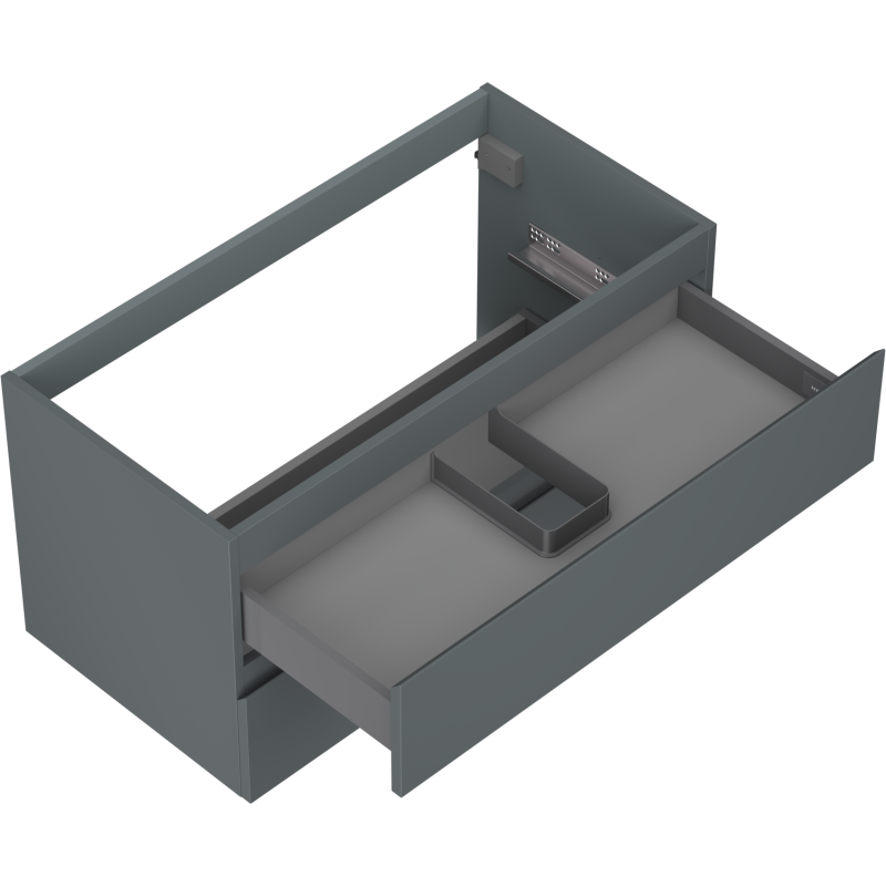 Mexen Orio vonios spintelė po kriaukle 90 cm, 2 stalčiai, matinė grafito spalva - 91A10-09047-2-BFF66