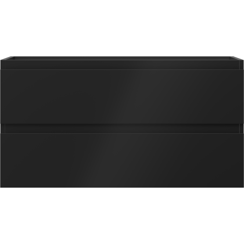 Mexen Orio vonios kambario spintelė po praustuvo 90 cm, 2 stalčiai, juoda matinė - 91A10-09047-2-BFF71