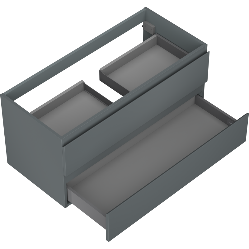 Mexen Orio vonios kambario spintele po praustuvu 100 cm, 2 stalciai, grafito matas - 91A10-10047-2-BFF66