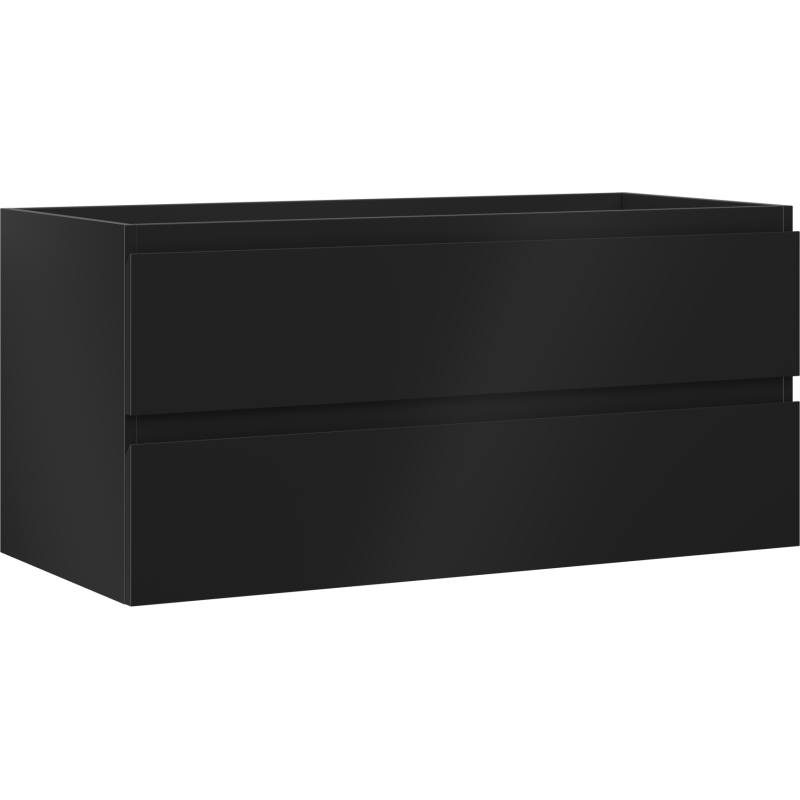 Mexen Orio vonios spintele po kriaukle 100 cm, 2 stalčiai, juoda matinė - 91A10-10047-2-BFF71