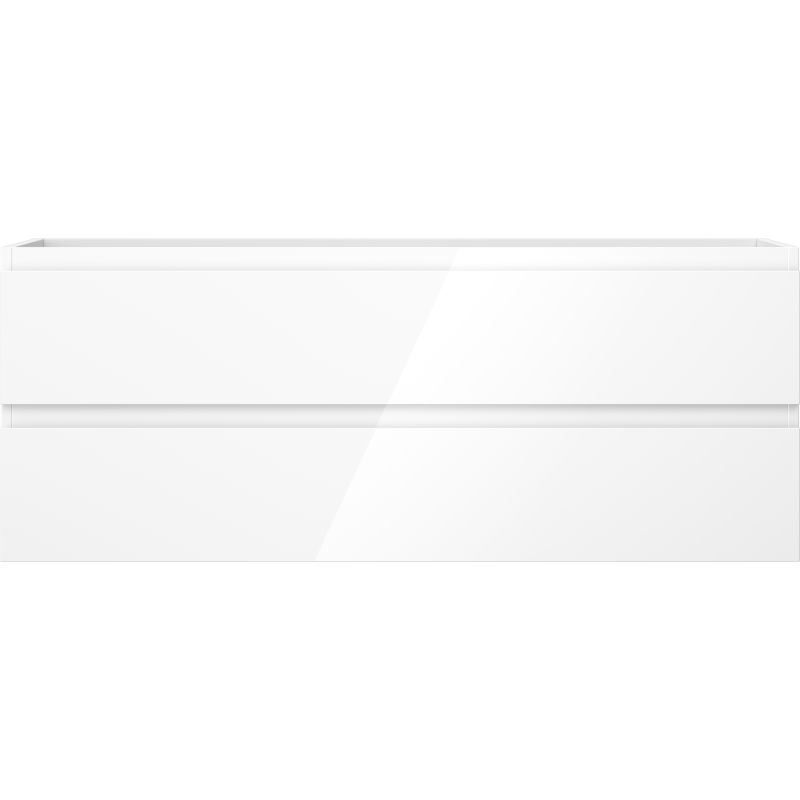 Mexen Orio vonios spintelė po praustuvu 120 cm, 2 stalčiai, blizgi balta - 91A10-12047-2-BFF00