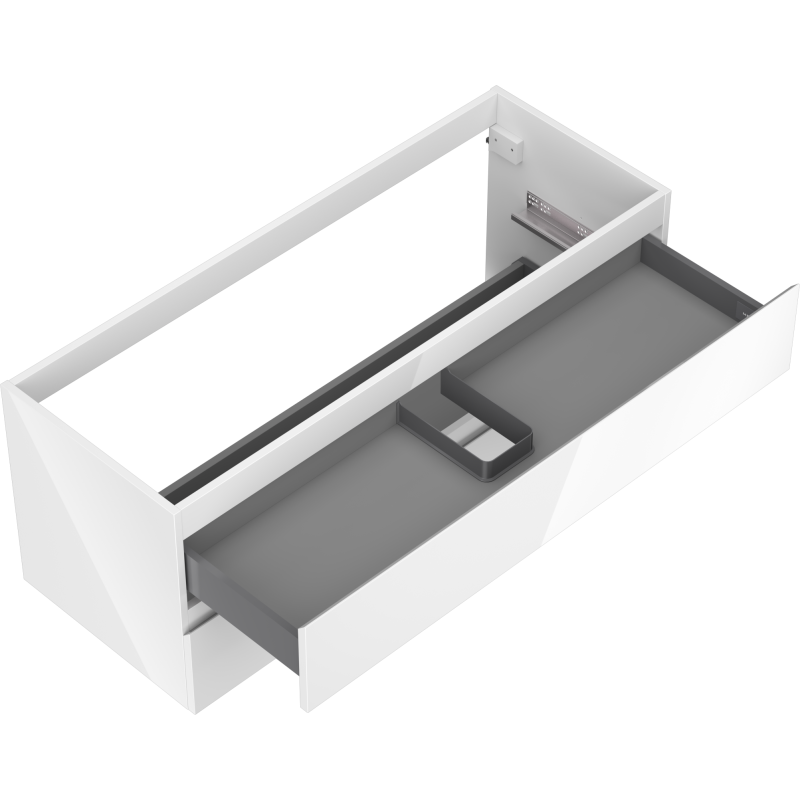 Mexen Orio vonios spintelė po praustuvu 120 cm, 2 stalčiai, blizgi balta - 91A10-12047-2-BFF00