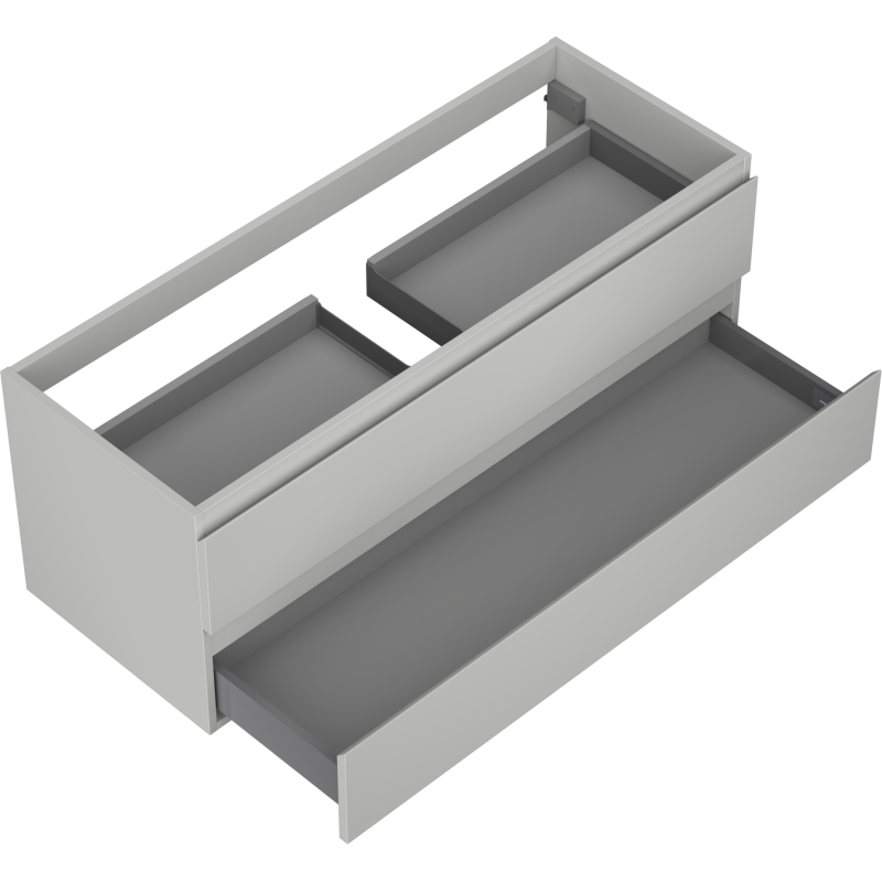Mexen Orio vonios spintelė po praustuvu 120 cm, 2 stalčiai, pilka matinė - 91A10-12047-2-BFF62