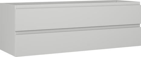 Mexen Orio vonios spintelė po praustuvu 140 cm, 2 stalčiai, pilka matinė - 91A10-14047-2-BFF62