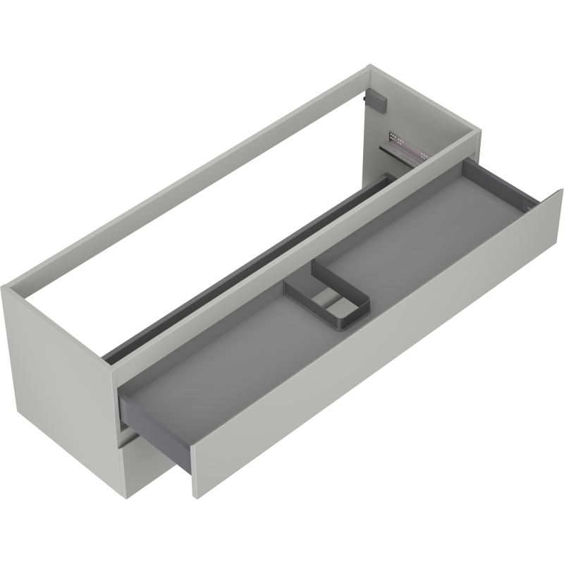 Mexen Orio vonios spintele po praustuvu 140 cm, 2 stalčiai, pilka mat - 91A10-14047-2-BFF62