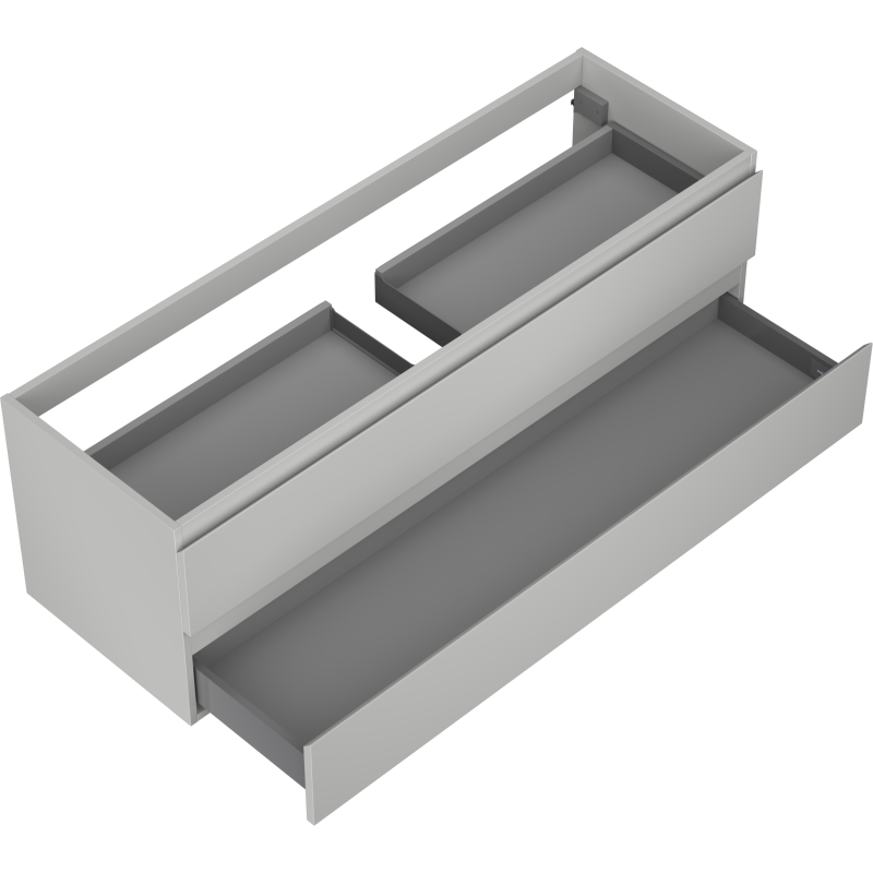 Mexen Orio vonios spintele po praustuvu 140 cm, 2 stalčiai, pilka mat - 91A10-14047-2-BFF62