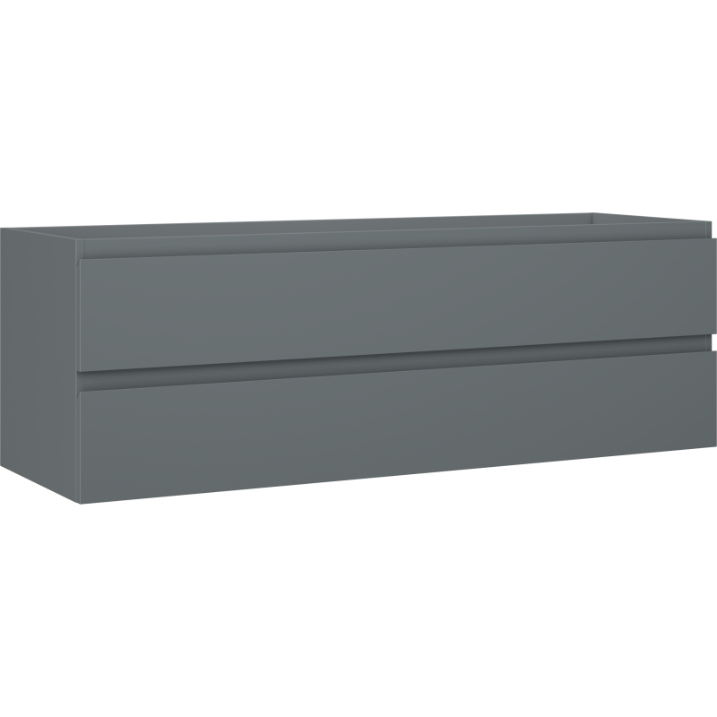 Mexen Orio vonios spintelė po praustuvu 140 cm, 2 stalčiai, matinė grafito spalva - 91A10-14047-2-BFF66