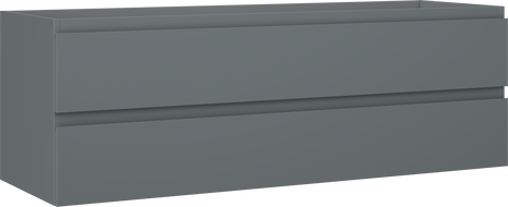 Mexen Orio vonios spintelė po praustuvu 140 cm, 2 stalčiai, matinė grafito spalva - 91A10-14047-2-BFF66