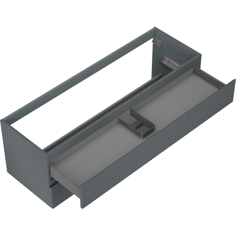 Mexen Orio vonios spintelė po praustuvu 140 cm, 2 stalčiai, matinė grafito spalva - 91A10-14047-2-BFF66