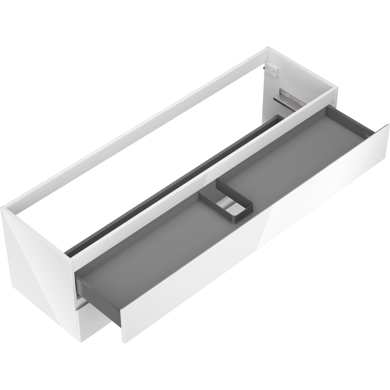 Mexen Orio vonios spintelė po praustuvo 160 cm, 2 stalčiai, blizgi balta - 91A10-16047-2-BFF00