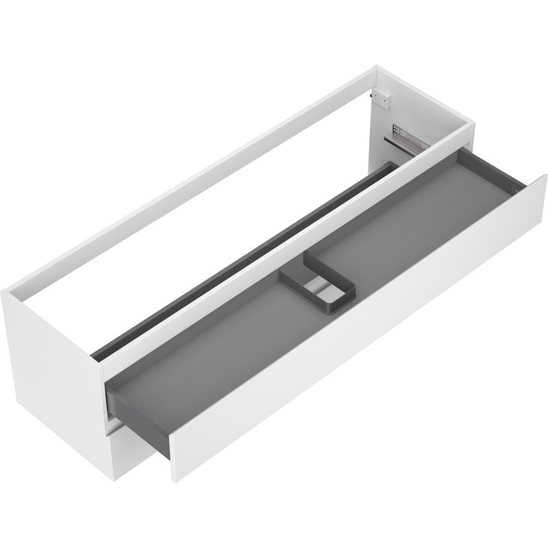 Mexen Orio vonios spintelė po praustuvu 160 cm, 2 stalčiai, balta matinė - 91A10-16047-2-BFF01