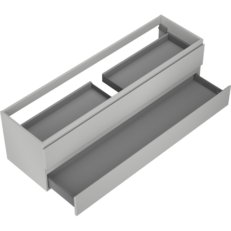 Mexen Orio vonios spintelė po praustuvu 160 cm, 2 stalčiai, pilkai matinė - 91A10-16047-2-BFF62
