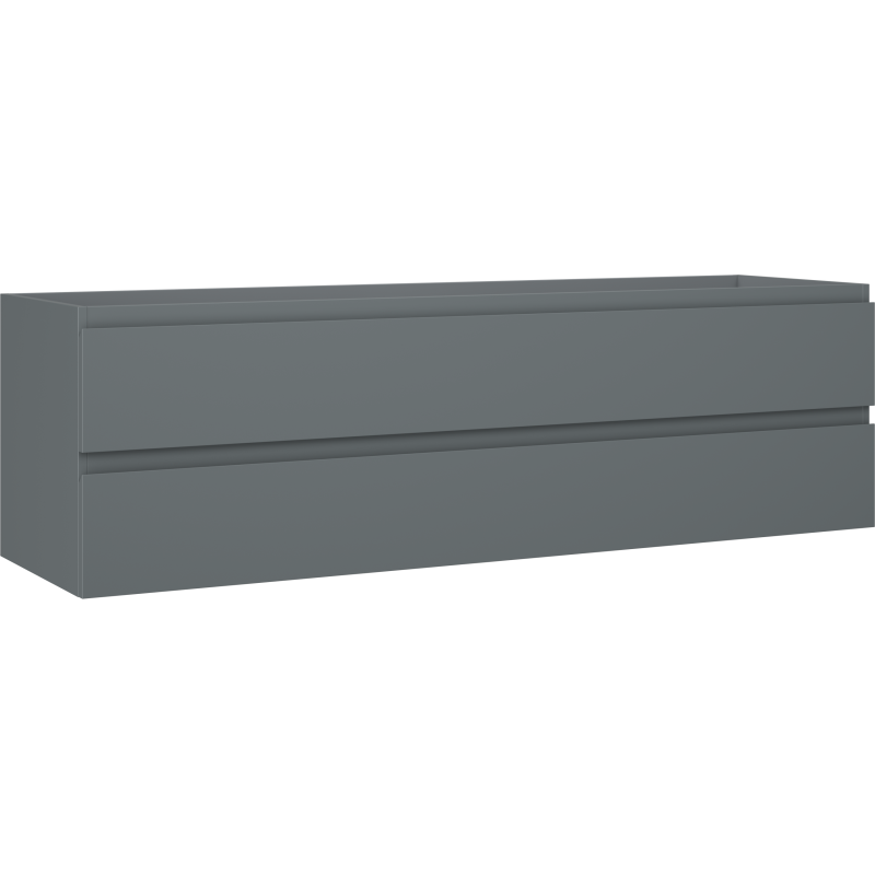 Mexen Orio vonios spintelė po praustuvu 160 cm, 2 stalčiai, matinė grafito spalva - 91A10-16047-2-BFF66