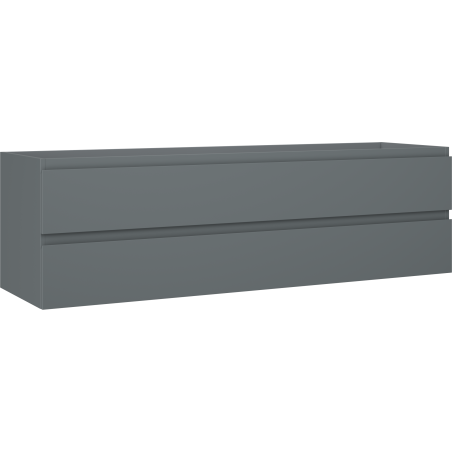 Mexen Orio vonios spintelė po praustuvu 160 cm, 2 stalčiai, matinė grafito spalva - 91A10-16047-2-BFF66