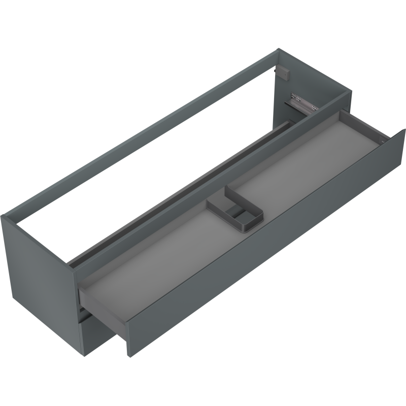 Mexen Orio vonios spintelė po praustuvu 160 cm, 2 stalčiai, matinė grafito spalva - 91A10-16047-2-BFF66