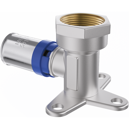 Mexen PEX-P sieninis suspaudžiamas alkūnė su fiksatoriumi, presuojamas PEX 16 x 1/2 GW - W97128-1612F-00