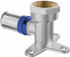 Mexen PEX-P sieninis suspaudžiamas alkūnė su fiksatoriumi, presuojamas PEX 16 x 1/2 GW - W97128-1612F-00