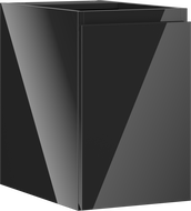 Mexen Orio vonios spintelė po kriaukle 30 cm, 1 durys, juoda blizgi - 91A11-03047-1-BF70