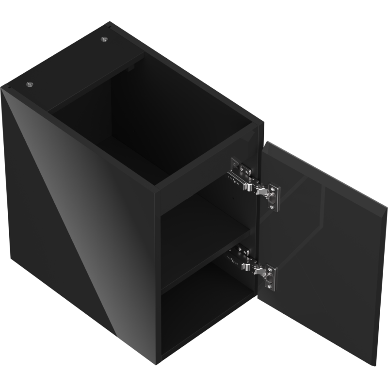 Mexen Orio vonios spintelė po kriaukle 30 cm, 1 durys, juoda blizgi - 91A11-03047-1-BF70