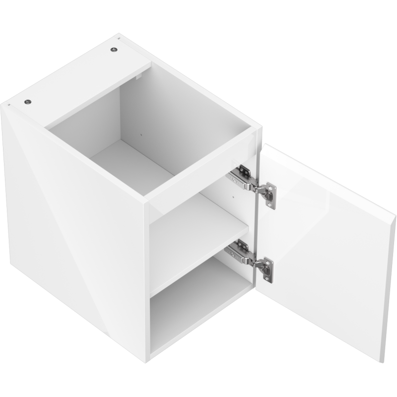 Mexen Orio vonios kambario spintelė 35 cm, 1 durys, balta blizgi - 91A11-03547-1-BF00