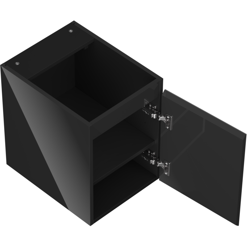 Mexen Orio vonios spintelė po kriaukle 35 cm, 1 durys, juodas blizgesys - 91A11-03547-1-BF70