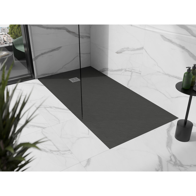 Mexen Stone+ stačiakampis kompozitinis dušo padėklas 180 x 70 cm, antracitas - 44717018