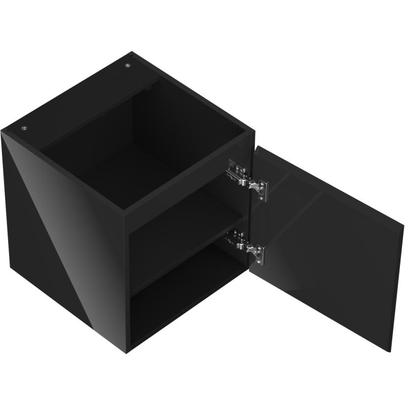 Mexen Orio vonios spintele po praustuvu, 45 cm, 1 durys, juoda blizgi - 91A11-04547-1-BF70