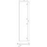 Mexen Orio vonios spintelė 35 cm, 1 duris, balta blizgi - 91A11-03016-1-BF00