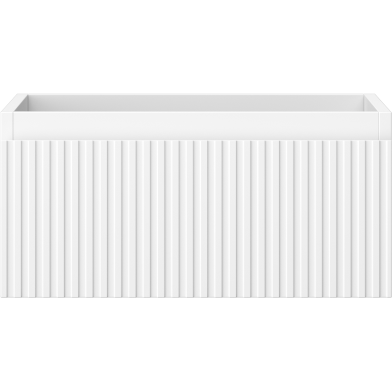 Mexen Rivel vonios spintelė po praustuvu 50 cm, 1 stalčius, rifliuotas, baltas matinis- 91A20-05023-1-BF01