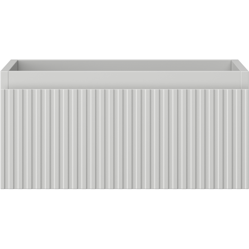 Mexen Rivel vonios kambario spintelė po praustuvu 50 cm, 1 stalčius, rifliuota, pilka matinė - 91A20-05023-1-BF62