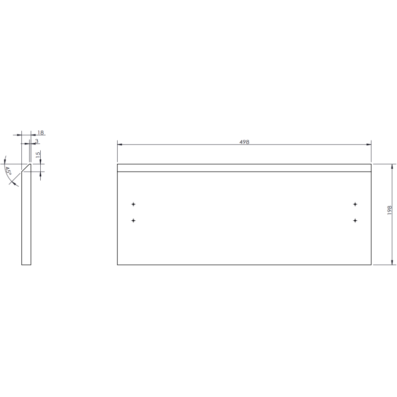 Mexen Rivel vonios kambario spintelė po kriaukle 50 cm, 1 stalčius, rifliuotas, juodas matinis - 91A20-05023-1-BF71