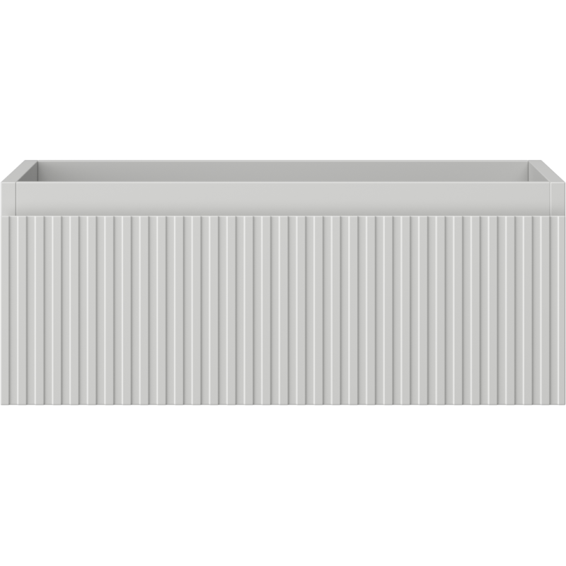 Mexen Rivel vonios spintelė po kriaukle 60 cm, 1 stalčius, rifliuotas, pilkas matinis - 91A20-06023-1-BF62