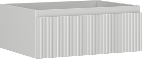 Mexen Rivel vonios spintelė po kriaukle 60 cm, 1 stalčius, rifliuotas, pilkas matinis - 91A20-06023-1-BF62