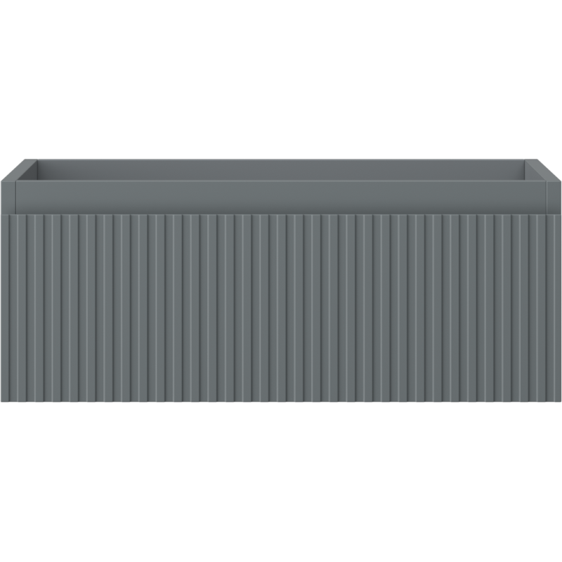 Mexen Rivel vonios spintelė po praustuvu 60 cm, 1 stalčius, grioveliais, matinė grafito - 91A20-06023-1-BF66