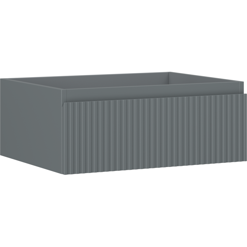 Mexen Rivel vonios spintelė po praustuvu 60 cm, 1 stalčius, grioveliais, matinė grafito - 91A20-06023-1-BF66