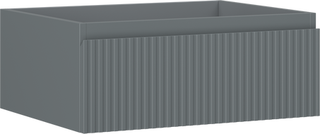 Mexen Rivel vonios spintelė po praustuvu 60 cm, 1 stalčius, grioveliais, matinė grafito - 91A20-06023-1-BF66