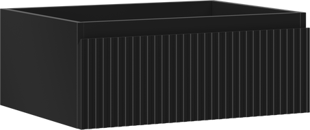 Mexen Rivel vonios spintelė po praustuvu 60 cm, 1 stalčius, grioveliais, juoda matinė - 91A20-06023-1-BF71
