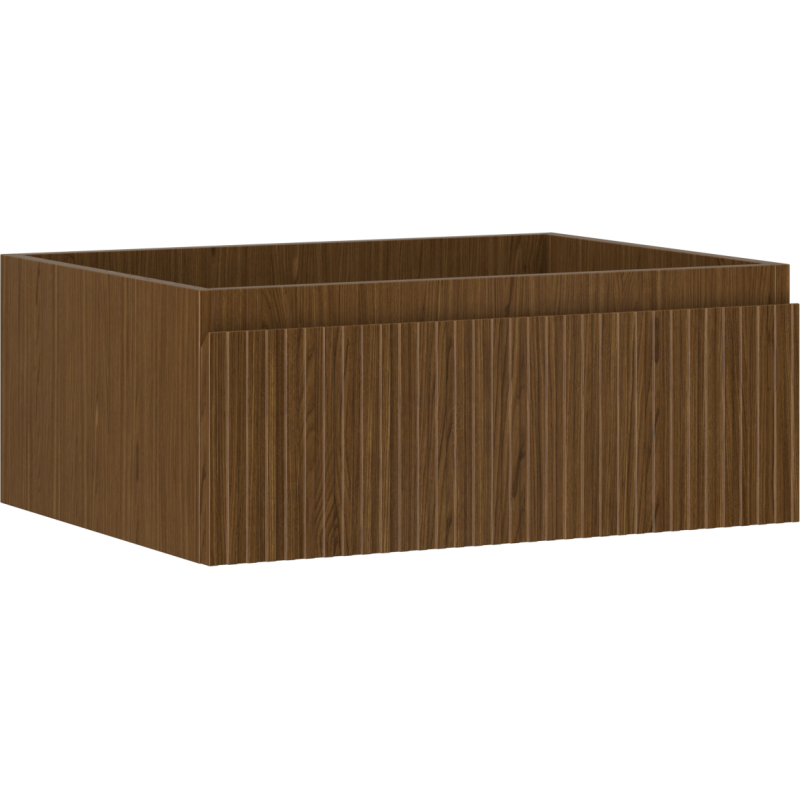 Mexen Rivel vonios spintelė po praustuvu 60 cm, 1 stalčius, rifliuotas, riešutas - 91A20-06023-1-BF86