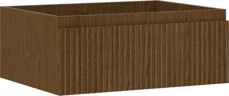 Mexen Rivel vonios spintelė po praustuvu 60 cm, 1 stalčius, rifliuotas, riešutas - 91A20-06023-1-BF86