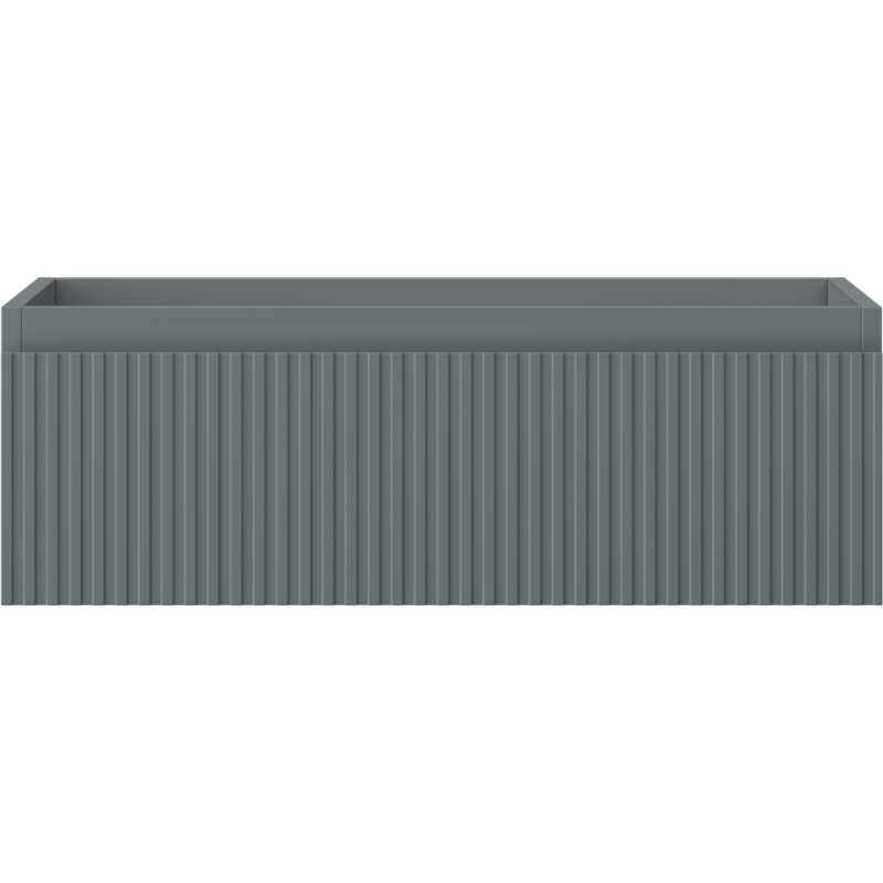 Mexen Rivel vonios spintelė po praustuvu 70 cm, 1 stalčius, rifliuota, matinė grafito spalva - 91A20-07023-1-BF66