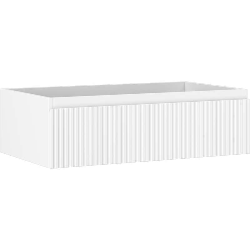 Mexen Rivel vonios spintelė po praustuvu 80 cm, 1 stalčius, grioveliai, balta matinė - 91A20-08023-1-BF01