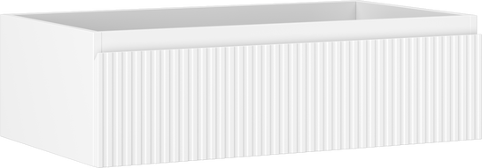 Mexen Rivel vonios spintelė po praustuvu 80 cm, 1 stalčius, grioveliai, balta matinė - 91A20-08023-1-BF01