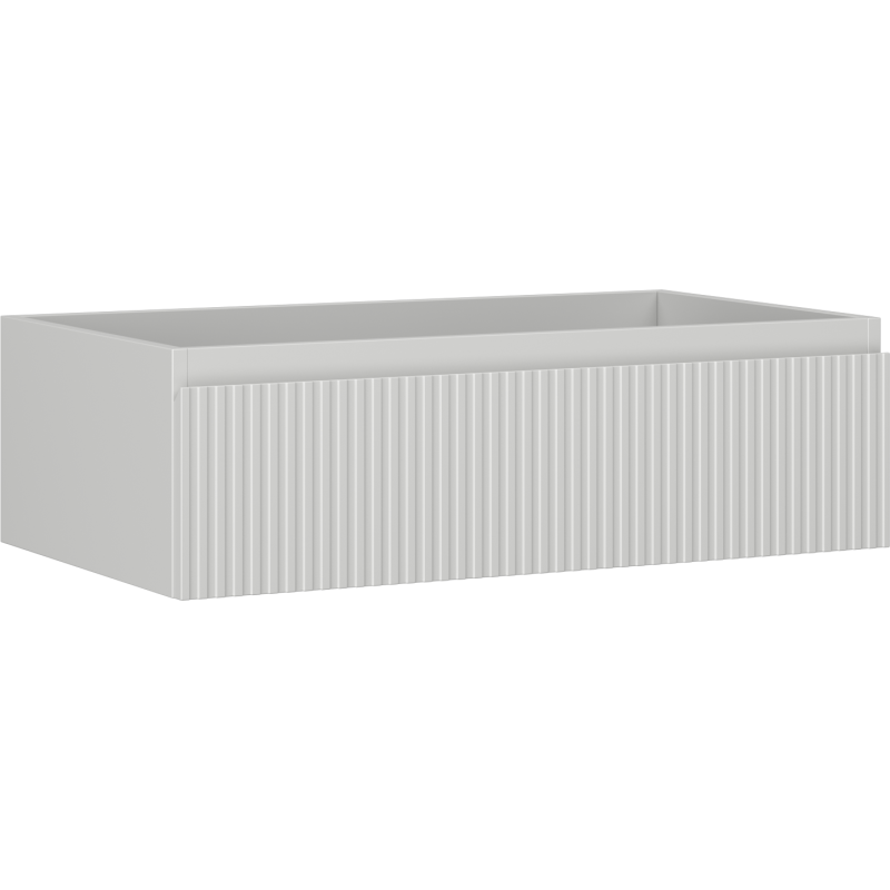 Mexen Rivel vonios kambario spintelė po praustuvu 80 cm, 1 stalčius, rifliuota, pilka matinė - 91A20-08023-1-BF62